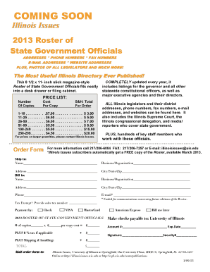 2013 Roster of Illinois State Government Officials