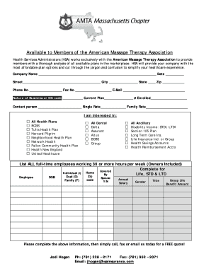 Health Insurance Plan Request Form
