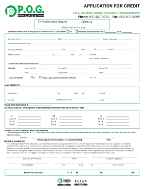 Application for Credit