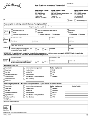 John Hancock Life Insurance Application