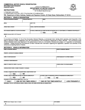 Commercial Motor Vehicle Registration Form