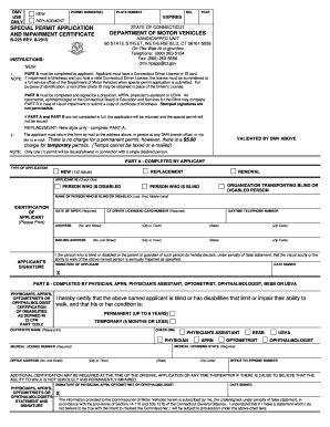 Connecticut Handicapped Unit Special Permit Application