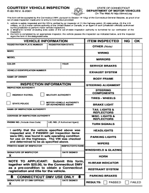 Courtesy Vehicle Inspection Form
