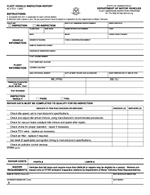Fleet Vehicle Inspection Report
