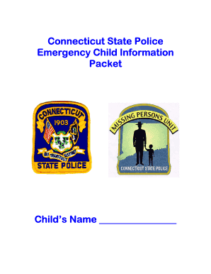 Connecticut Emergency Child Information Packet
