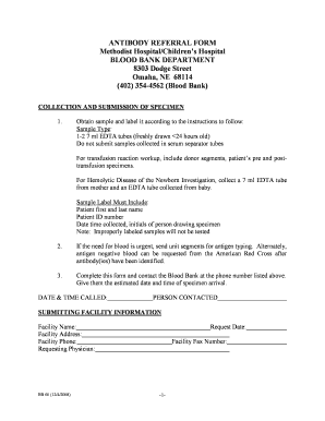 Antibody Referral Form