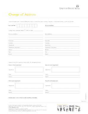 Change of Address Form
