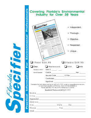 Florida Environmental Industry Subscription Form