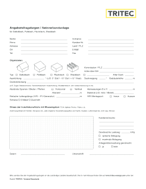 Angebotsfragebogen