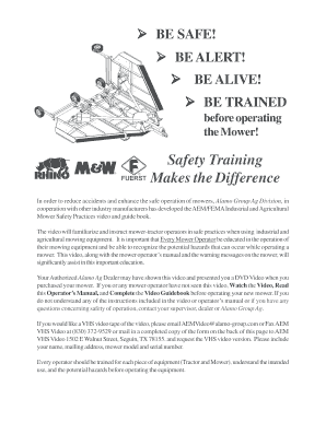 AEM Mower Safety Practices Video Request Form