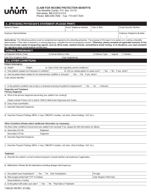 Claim for Income Protection Benefits