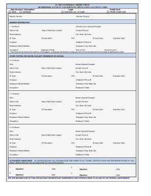 SC Telco Federal Credit Union Membership Application
