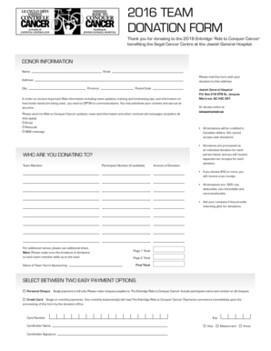 2016 Enbridge Ride to Conquer Cancer Donation Form