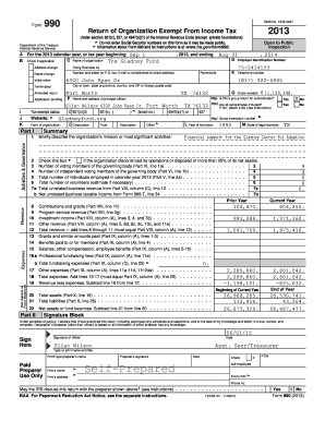 Form 990 Return of Organization Exempt From Income Tax