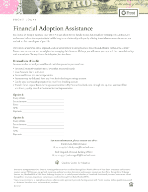Frost Bank Personal Line of Credit Application