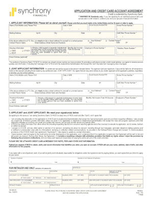 Synchrony Bank Credit Card Application