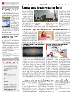 Tehran Times Subscription Form