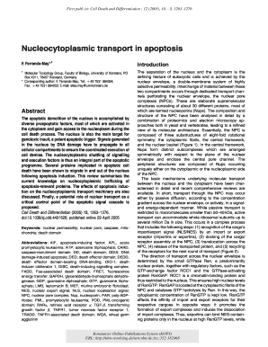 Nucleocytoplasmic transport in apoptosis - KOPS