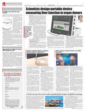 Tehran Times Subscription Form