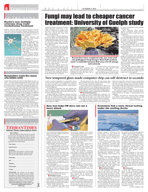 Tehran Times Subscription Form