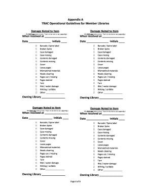 Library Item Damage Report Form
