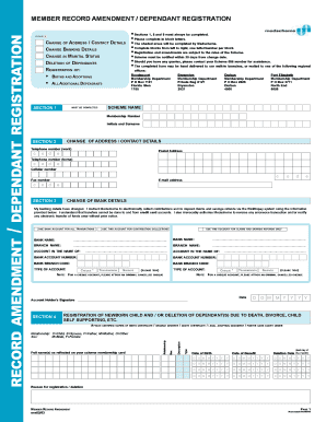Member Record Amendment Form