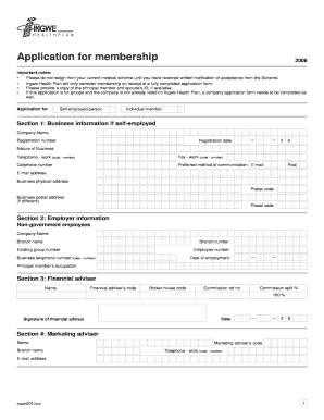 Ingwe Health Plan Membership Application