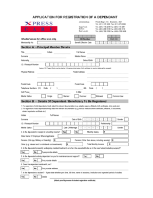 XPress Care Medical Aid Dependant Registration Form