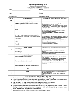 College Appeal Form
