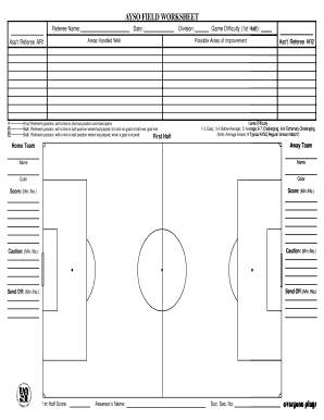 AYSO Field Worksheet