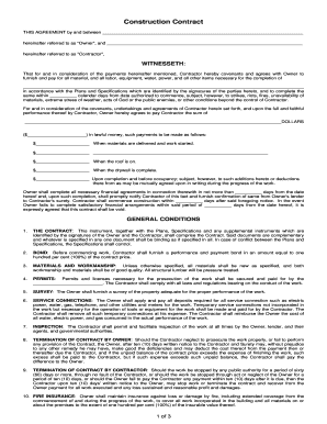 Construction Contract Agreement