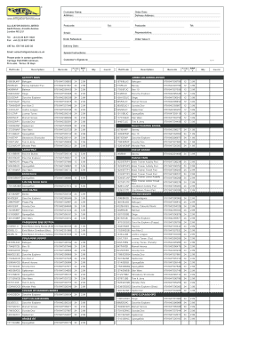Order Form Template