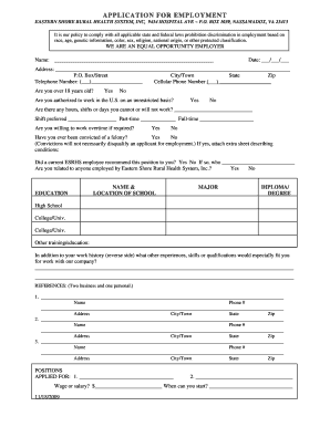 Employment Application Form