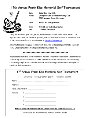 17 Annual Frank Kite Memorial Golf Tournament - bibew43orgb