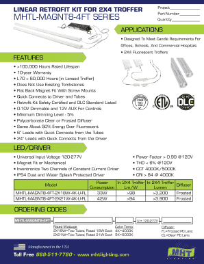 Linear Retrofit Kit for 2x4 Troffer