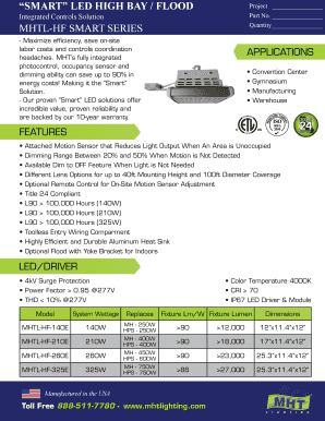Smart LED High Bay Flood Project Form