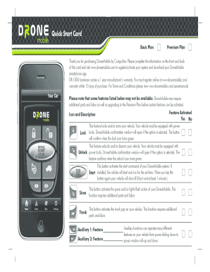 DroneMobile Quick Start Card