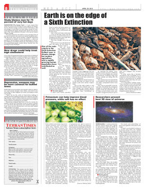 Tehran Times Subscription Form