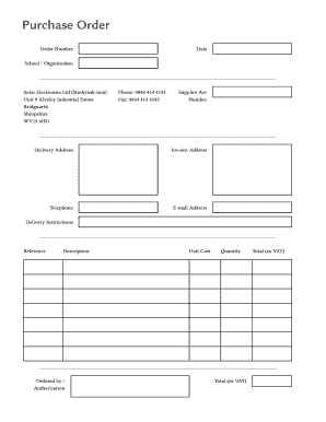 Purchase Order Form