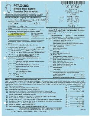 Illinois Real Estate Transfer Declaration