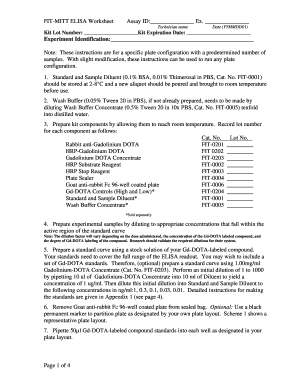 FIT-MITT ELISA Worksheet
