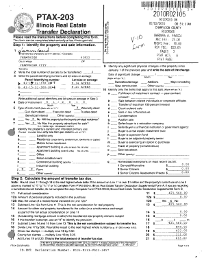 Illinois Real Estate Transfer Declaration