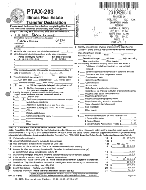 Illinois Real Estate Transfer Declaration