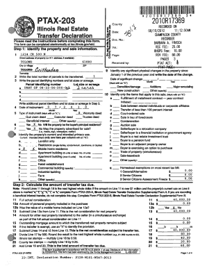Illinois Real Estate Transfer Declaration