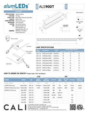 ALS900T LED Lighting Order Form