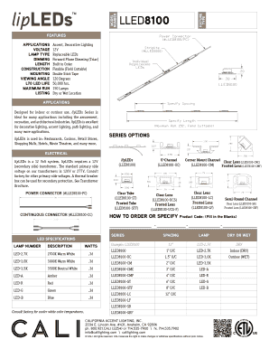 lipLEDs Series LED Lighting Specification