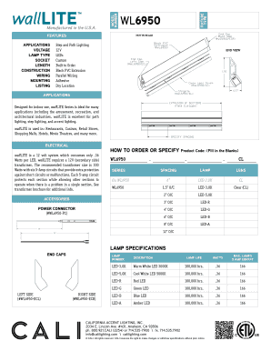 wallLITE WL6950 Product Specification Form