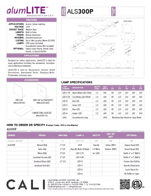 ALS300P Accent Lighting Order Form