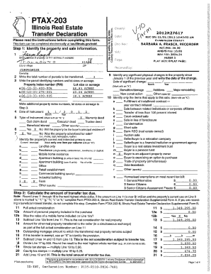 Illinois Real Estate Transfer Declaration