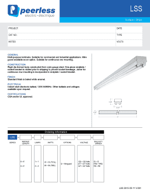LSS Luminaire Order Form